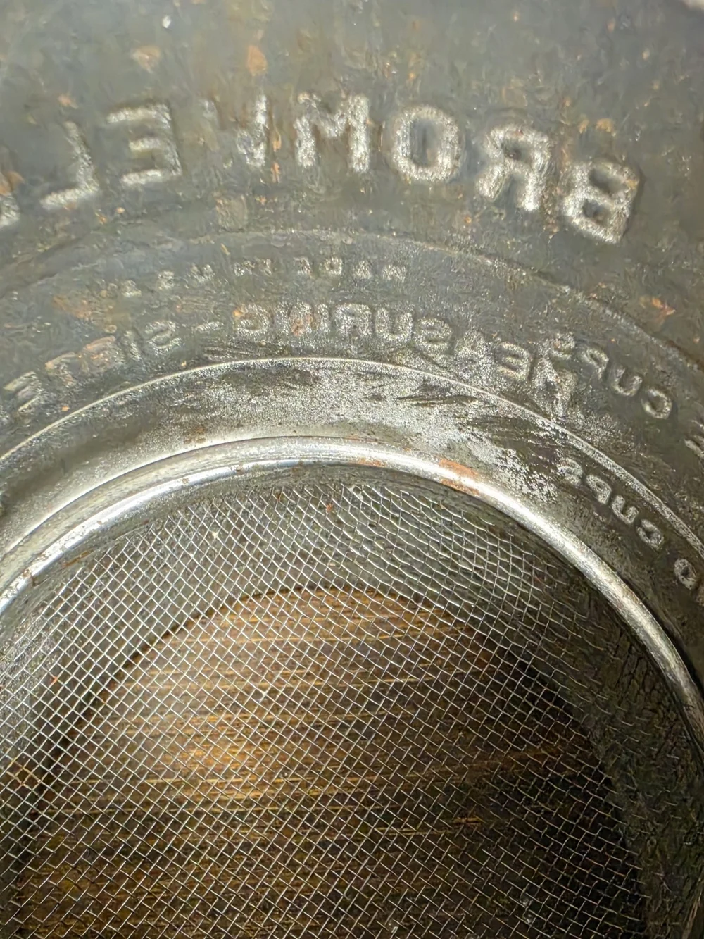 Bromwell's Vintage Metal Flour Sifter